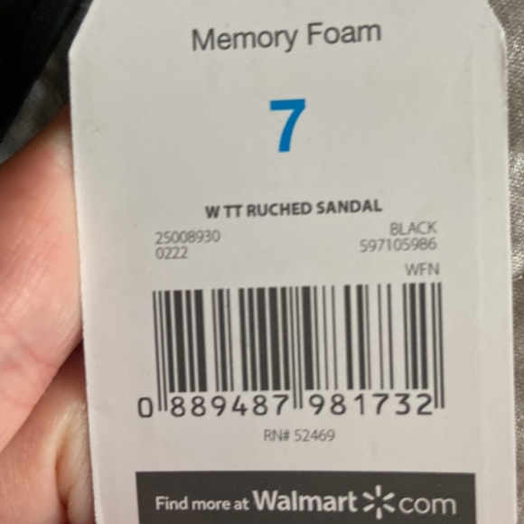 MEMORY FOAM RUCHED SANDALS - Picture 2 of 2